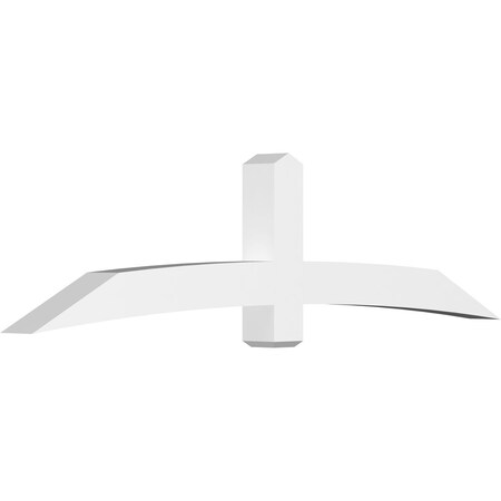 Ekena Millwork Bellingham Architectural Grade PVC Gable Bracket, 96"W x 24"H x 6"D x 6"F, 6/12 Pitch GBP096X24X0606BEL00